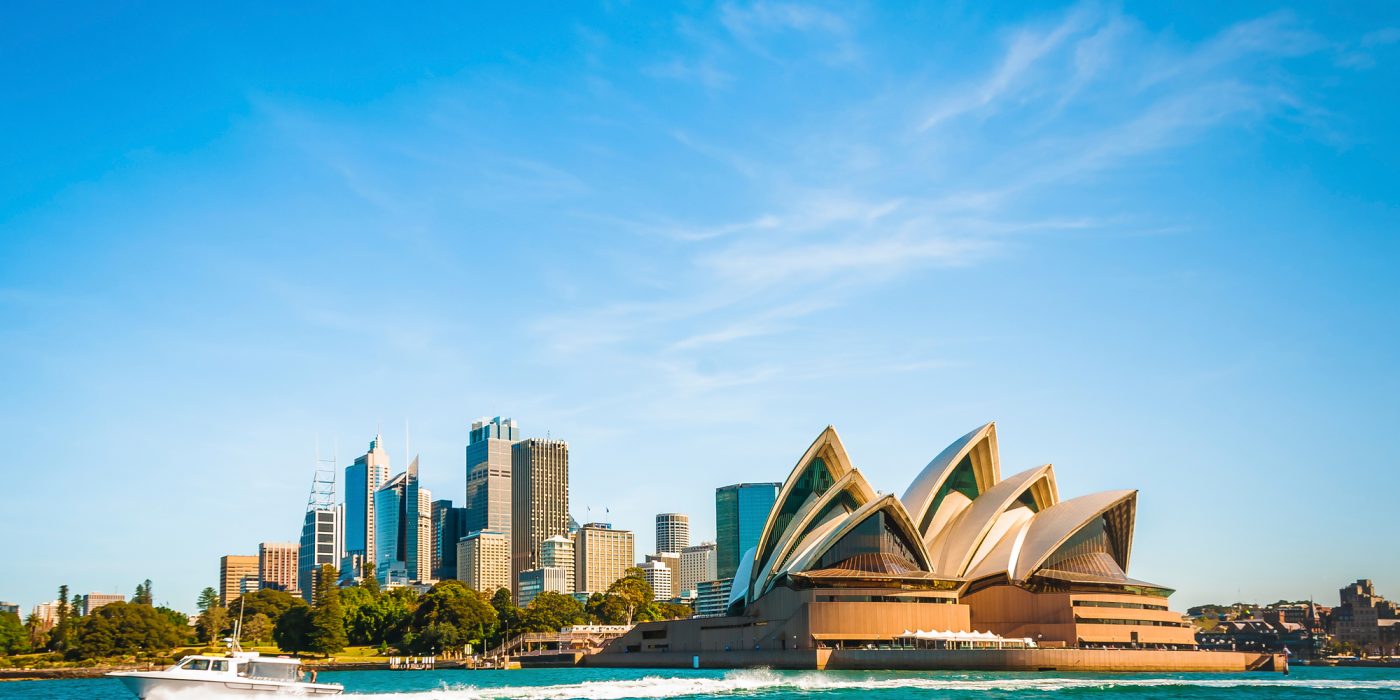 The,City,Skyline,Of,Sydney,,Australia.,Circular,Quay,And,Opera
